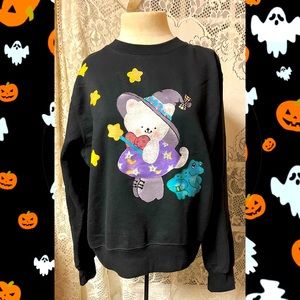 Vintage Halloween kitty sweater